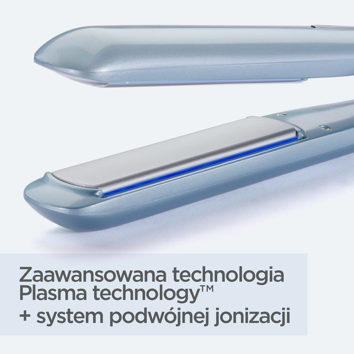 System podw&oacute;jnej jonizacji zapobiegający puszeniu się włos&oacute;w